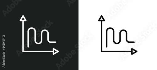 sinusoid icon isolated in white and black colors. sinusoid outline vector icon from education collection for web, mobile apps and ui.