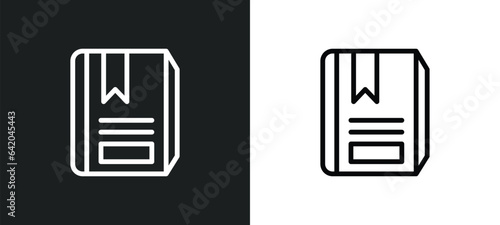 closed book with marker icon isolated in white and black colors. closed book with marker outline vector icon from education collection for web, mobile apps and ui.