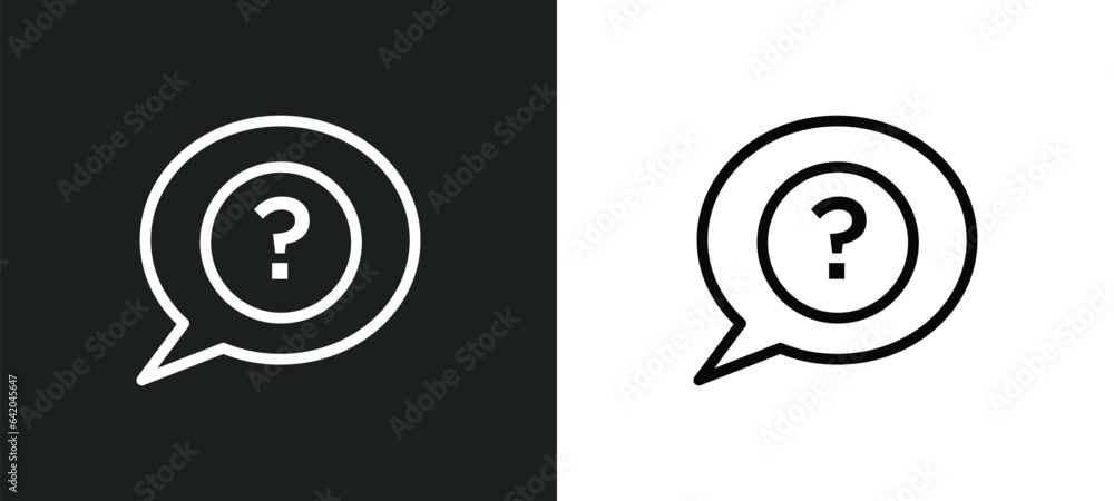 unknown topic icon isolated in white and black colors. unknown topic outline vector icon from education collection for web, mobile apps and ui.