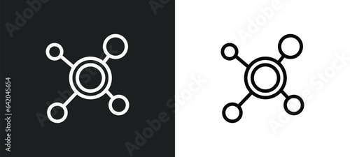 virus icon isolated in white and black colors. virus outline vector icon from education collection for web, mobile apps and ui.