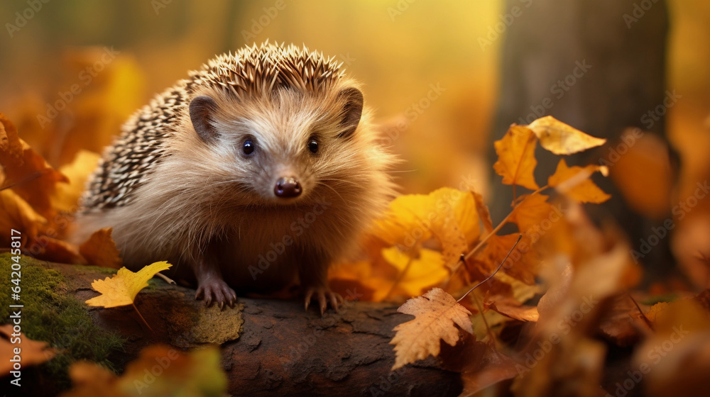 A Hedgehog Tiptoeing Through the Forest Underbrush, Navigating Its Wild Haven A Hedgehog Tiptoeing Through the Forest Underbrush, Navigating Its Wild Haven