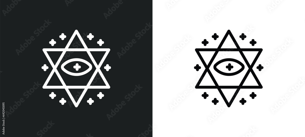 esoteric icon isolated in white and black colors. esoteric outline vector icon from magic collection for web, mobile apps and ui. esoteric icon isolated in white and black colors. esoteric outline vector icon from magic collection for web, mobile apps and ui.