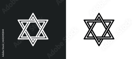jewish icon isolated in white and black colors. jewish outline vector icon from magic collection for web, mobile apps and ui.