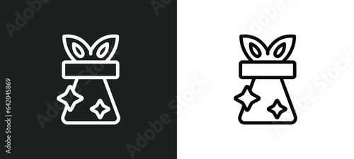 magic trick icon isolated in white and black colors. magic trick outline vector icon from magic collection for web, mobile apps and ui.
