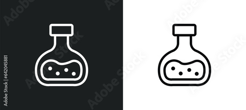 potion icon isolated in white and black colors. potion outline vector icon from magic collection for web  mobile apps and ui.