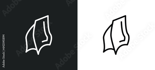 Foto handkerchief icon isolated in white and black colors