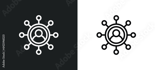 affiliate icon isolated in white and black colors. affiliate outline vector icon from marketing collection for web, mobile apps and ui.