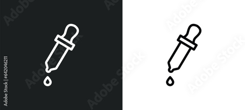 eye dropper icon isolated in white and black colors. eye dropper outline vector icon from medical collection for web, mobile apps and ui.