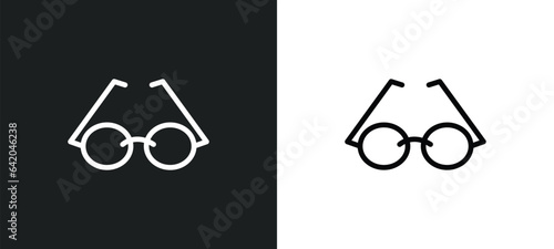 glasses for eyes icon isolated in white and black colors. glasses for eyes outline vector icon from medical collection for web, mobile apps and ui.