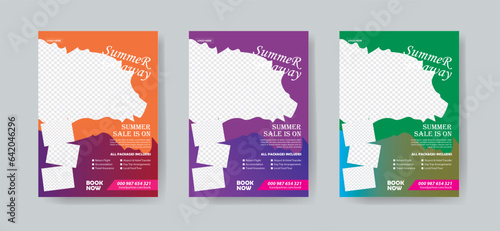 travel flyer design template, tour flyer, tourism color a4 print ready flyer