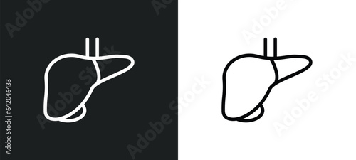 liver icon isolated in white and black colors. liver outline vector icon from medical collection for web, mobile apps and ui.