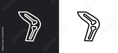 knee icon isolated in white and black colors. knee outline vector icon from medical collection for web, mobile apps and ui.