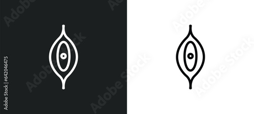 woman intimate body part icon isolated in white and black colors. woman intimate body part outline vector icon from medical collection for web, mobile apps and ui.