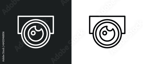 projector len icon isolated in white and black colors. projector len outline vector icon from multimedia collection for web, mobile apps and ui.