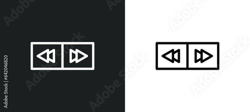 on button icon isolated in white and black colors. on button outline vector icon from multimedia collection for web, mobile apps and ui.