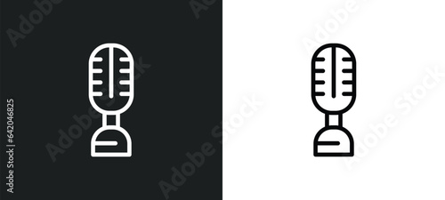 condenser icon isolated in white and black colors. condenser outline vector icon from multimedia collection for web, mobile apps and ui.