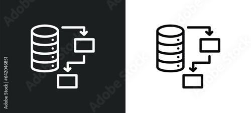 data flow icon isolated in white and black colors. data flow outline vector icon from multimedia collection for web, mobile apps and ui.