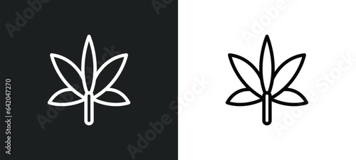 hemp icon isolated in white and black colors. hemp outline vector icon from nature collection for web, mobile apps and ui.