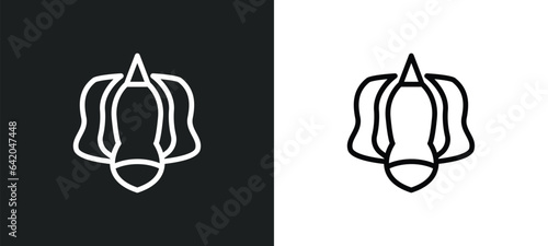 ylang-ylang icon isolated in white and black colors. ylang-ylang outline vector icon from nature collection for web, mobile apps and ui.