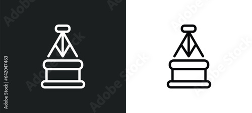 buoy icon isolated in white and black colors. buoy outline vector icon from nautical collection for web, mobile apps and ui.