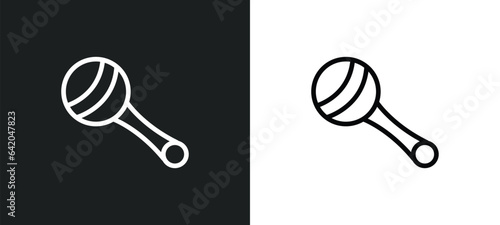 baby's rattle icon isolated in white and black colors. baby's rattle outline vector icon from other collection for web, mobile apps and ui.