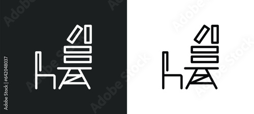 studying zone icon isolated in white and black colors. studying zone outline vector icon from other collection for web, mobile apps and ui.