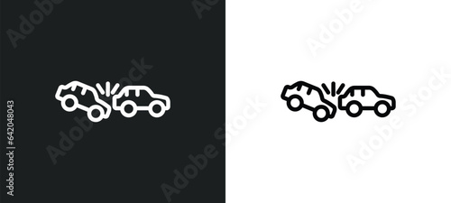 bump car icon isolated in white and black colors. bump car outline vector icon from other collection for web, mobile apps and ui.