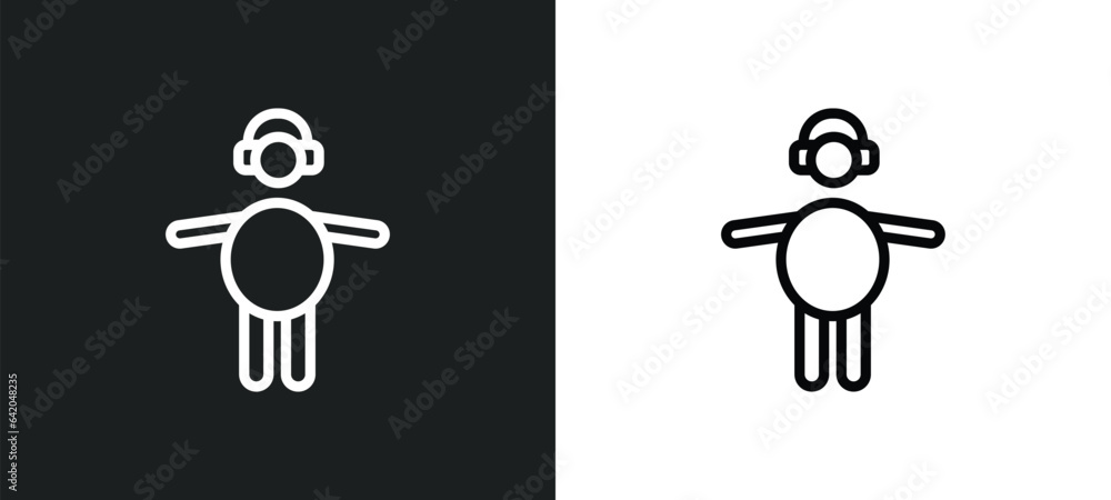 with safety headphone icon isolated in white and black colors. with safety headphone outline vector icon from people collection for web, mobile apps and ui. with safety headphone icon isolated in white and black colors. with safety headphone outline vector icon from people collection for web, mobile apps and ui.