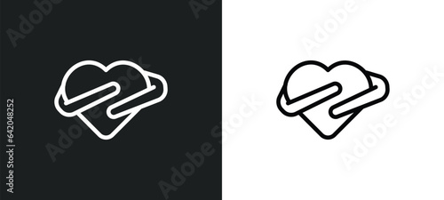 love yourself icon isolated in white and black colors. love yourself outline vector icon from people collection for web, mobile apps and ui.