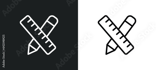 interior de icon isolated in white and black colors. interior de outline vector icon from people skills collection for web, mobile apps and ui.
