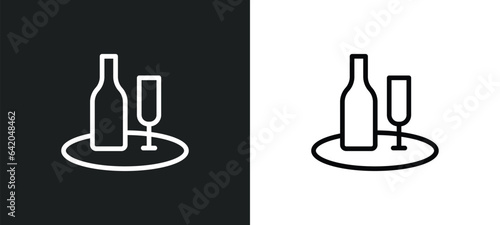 sommelier icon isolated in white and black colors. sommelier outline vector icon from people skills collection for web, mobile apps and ui.