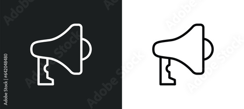 announcer icon isolated in white and black colors. announcer outline vector icon from people skills collection for web, mobile apps and ui.