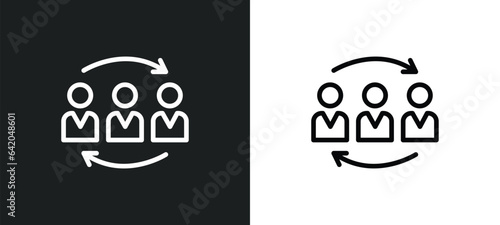 merging icon isolated in white and black colors. merging outline vector icon from political collection for web, mobile apps and ui.