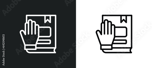 oath icon isolated in white and black colors. oath outline vector icon from political collection for web, mobile apps and ui.