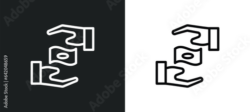 ngo icon isolated in white and black colors. ngo outline vector icon from political collection for web, mobile apps and ui.