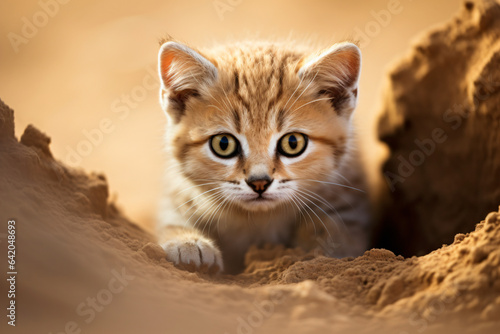 sandcat on the desert