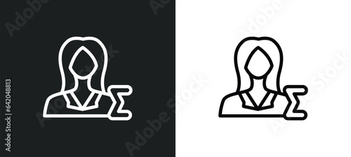 Canvas Print mathematician icon isolated in white and black colors