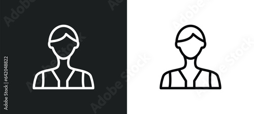 butler icon isolated in white and black colors. butler outline vector icon from professions collection for web, mobile apps and ui.