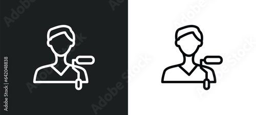 Tableau sur toile dyer icon isolated in white and black colors