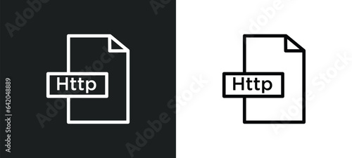 http icon isolated in white and black colors. http outline vector icon from programming collection for web, mobile apps and ui.