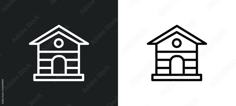 tree house icon isolated in white and black colors. tree house outline vector icon from real estate collection for web, mobile apps and ui. tree house icon isolated in white and black colors. tree house outline vector icon from real estate collection for web, mobile apps and ui.