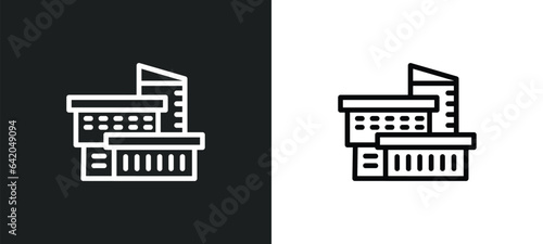 modern house icon isolated in white and black colors. modern house outline vector icon from real estate collection for web, mobile apps and ui.