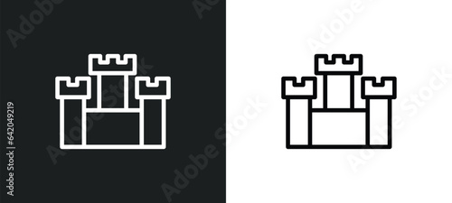 solomon temple in jerusalem icon isolated in white and black colors. solomon temple in jerusalem outline vector icon from religion collection for web, mobile apps and ui.