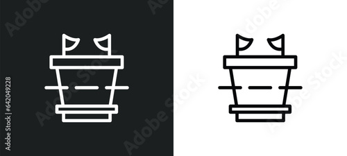 ark of the convenant icon isolated in white and black colors. ark of the convenant outline vector icon from religion collection for web, mobile apps and ui.