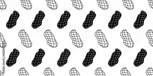 outline silhouette peanut seamless pattern