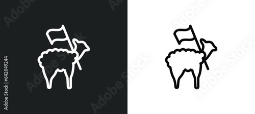 lamb of god icon isolated in white and black colors. lamb of god outline vector icon from religion collection for web, mobile apps and ui.