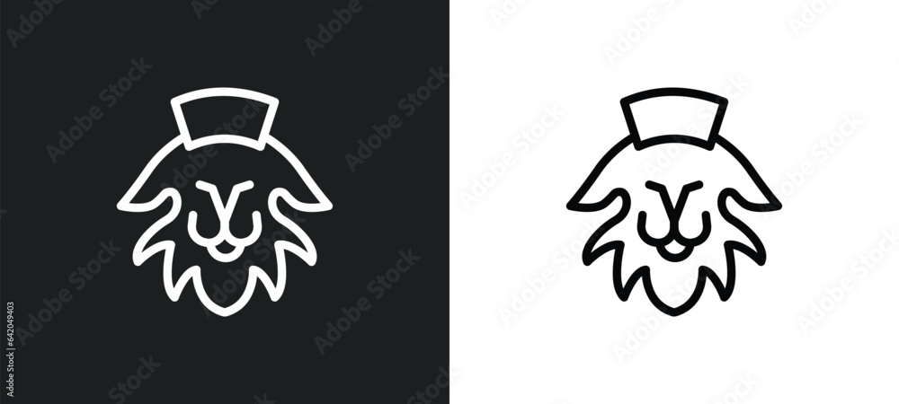 lion of judah icon isolated in white and black colors. lion of judah outline vector icon from religion collection for web, mobile apps and ui. lion of judah icon isolated in white and black colors. lion of judah outline vector icon from religion collection for web, mobile apps and ui.
