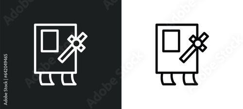 raya rosary icon isolated in white and black colors. raya rosary outline vector icon from religion collection for web, mobile apps and ui.