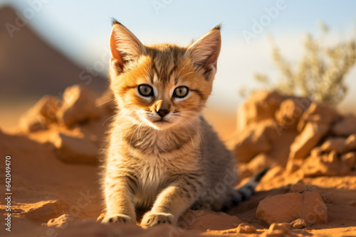 sandcat on the desert