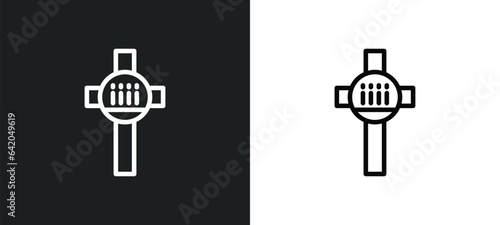 last supper icon isolated in white and black colors. last supper outline vector icon from religion collection for web, mobile apps and ui.